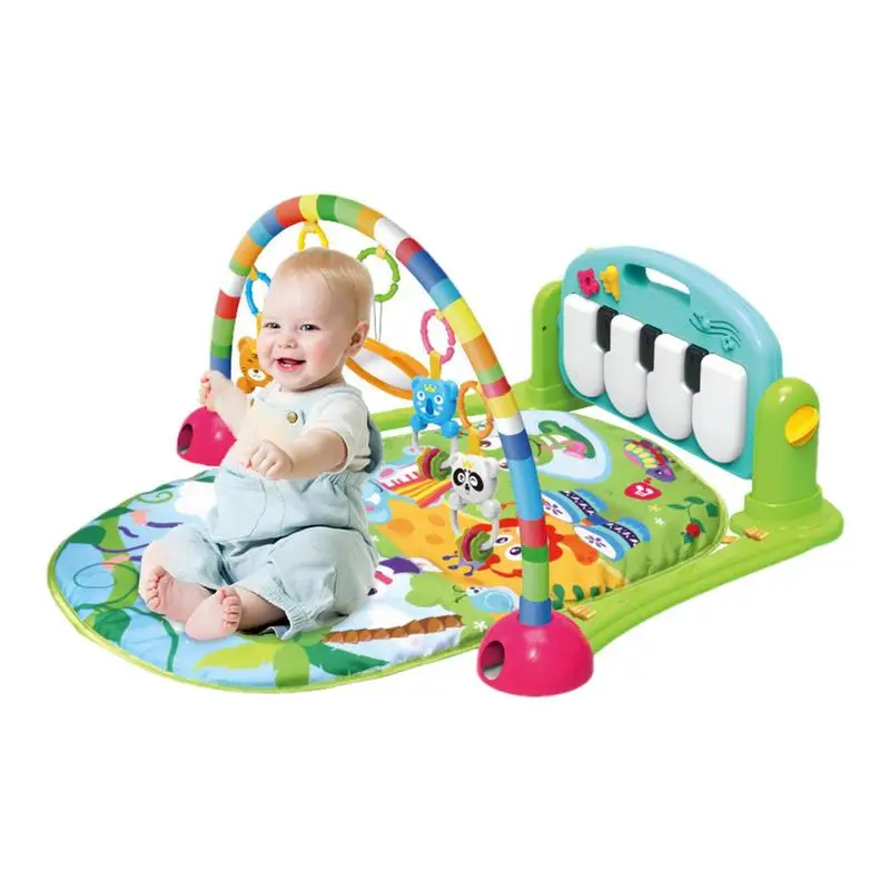 

Kick And Play Mat Sensory Play Piano Gym Activity Center With Music And Lights Learning Toy Smart Stages Hand-Eye Coordination