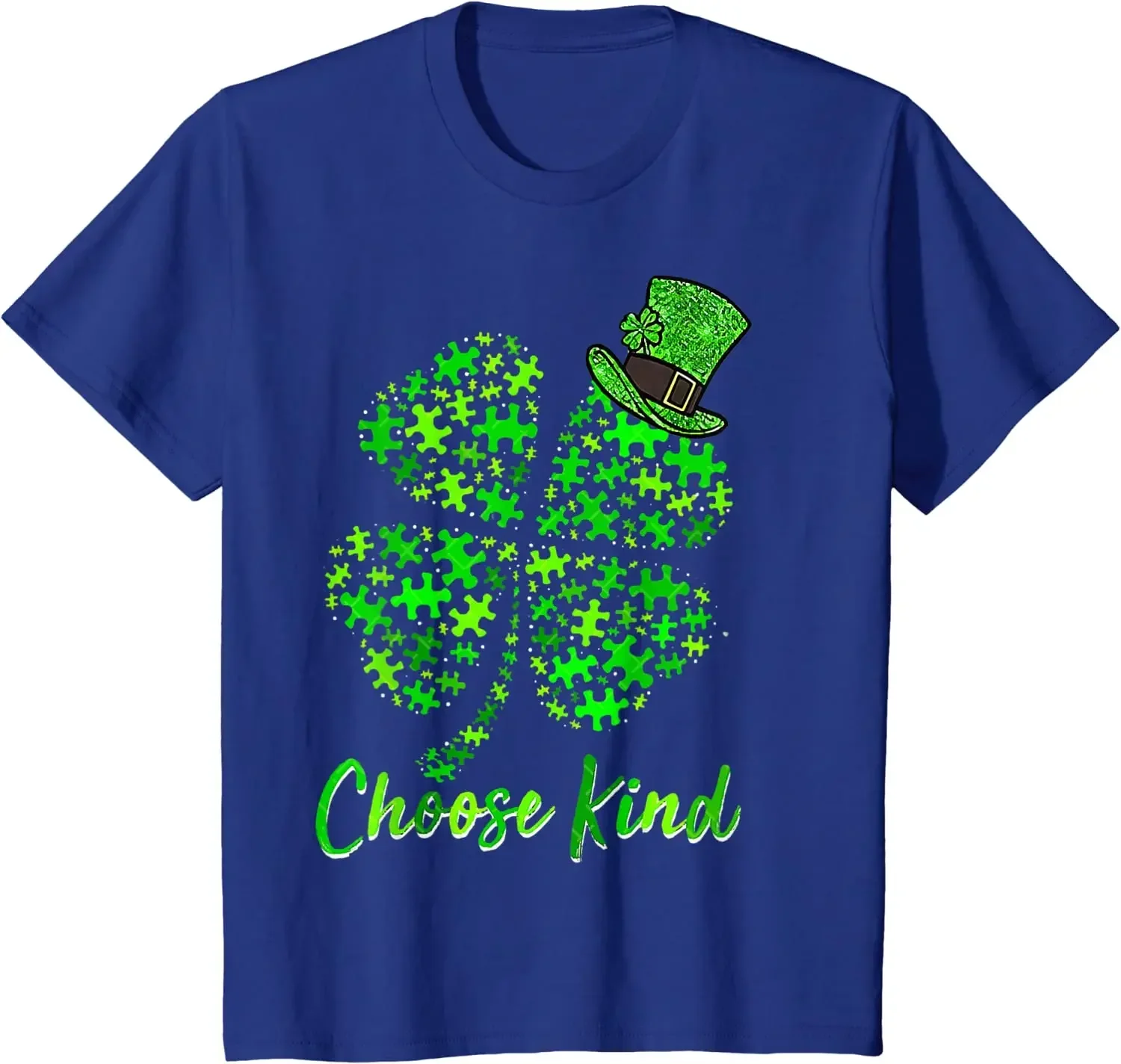 

Lucky Green Shamrocks St. Patrick’s Day Choose Kind T-Shirt clovers mens t shirts oversized t shirt Cotton Daily Four Seasons