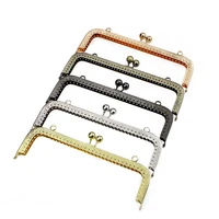 Cadre de sac à main à motif vintage pour femme, fermoir de baiser, cadre de sac à main en métal, cadre de poignée de sac, accessoire de sac, 20cm 4