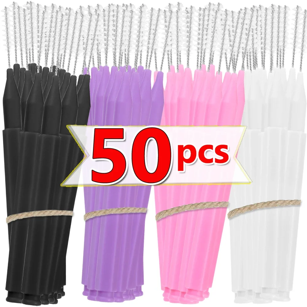 Makeup Brush Set Makeup Brush Eyelashes Brush Eyelash Brush Eyelash Removal Brush Eyelash Cleaner Brush Makeup Tool Set Makeup Tool Disposable Mini Eyebrow Brush 50pcs Portable Eyelash Brow Lifting Brushes Applicators Eyelash Comb Lash Extension Beauty Brush