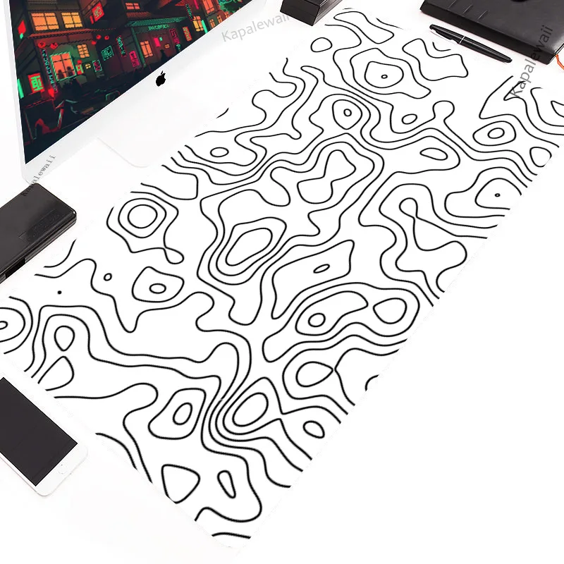 thumbnail image 1 of Alfombrilla de ratón grande de Arte Blanco y negro, alfombrilla de ratón XXL para oficina, alfombrillas para jugador grandes, alfombrillas de goma para teclado de 1000x550, alfombrilla de escritorio,, 1 of 4