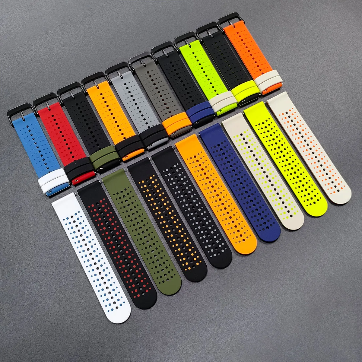 Silicone Sports Wristband Bracelet - 22mm Watch Strap Accessory