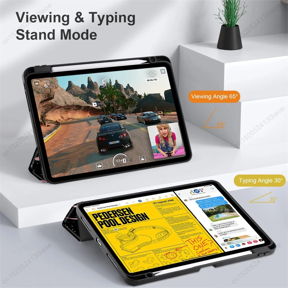 Universal Tablet Cover with Pencil Holder - Fits Various iPad Models