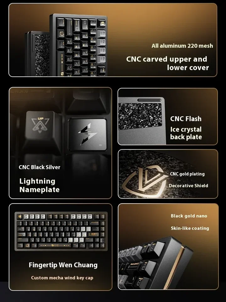 VGN Flash75 磁気キーボードアルミシェルガスケットホットスワップ RGB