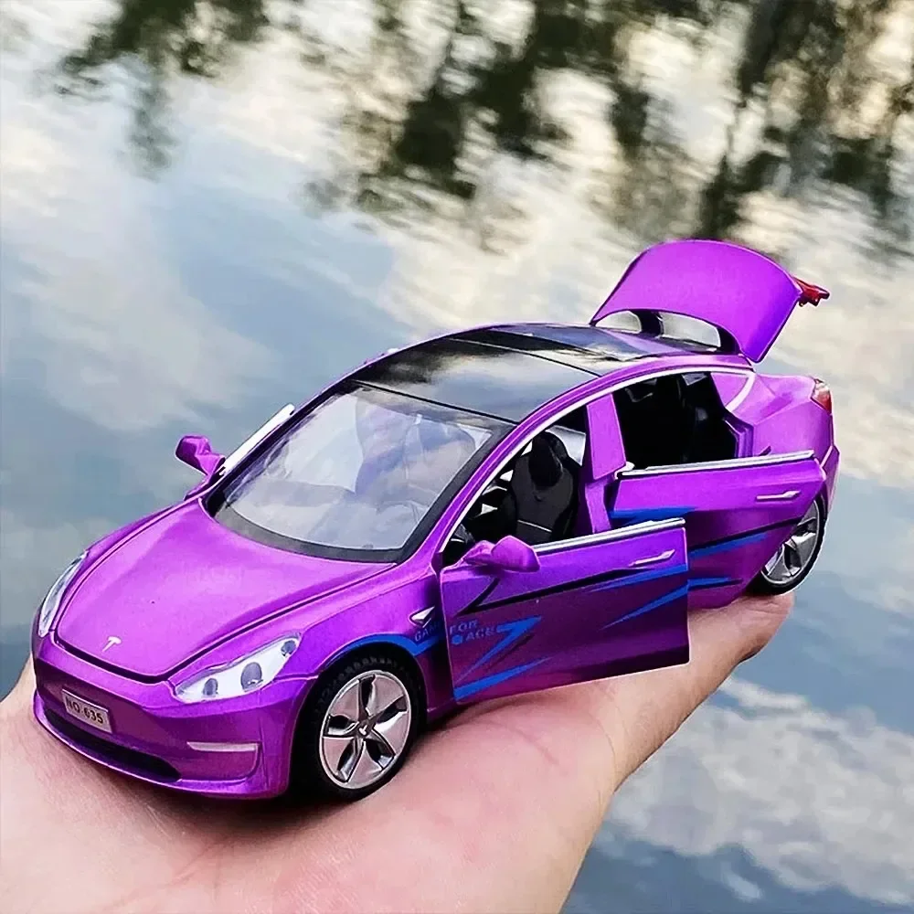 1:32 Tesla MODEL X  MODEL 3 MODEL S Alloy car models, toys, gifts, and ornaments 6