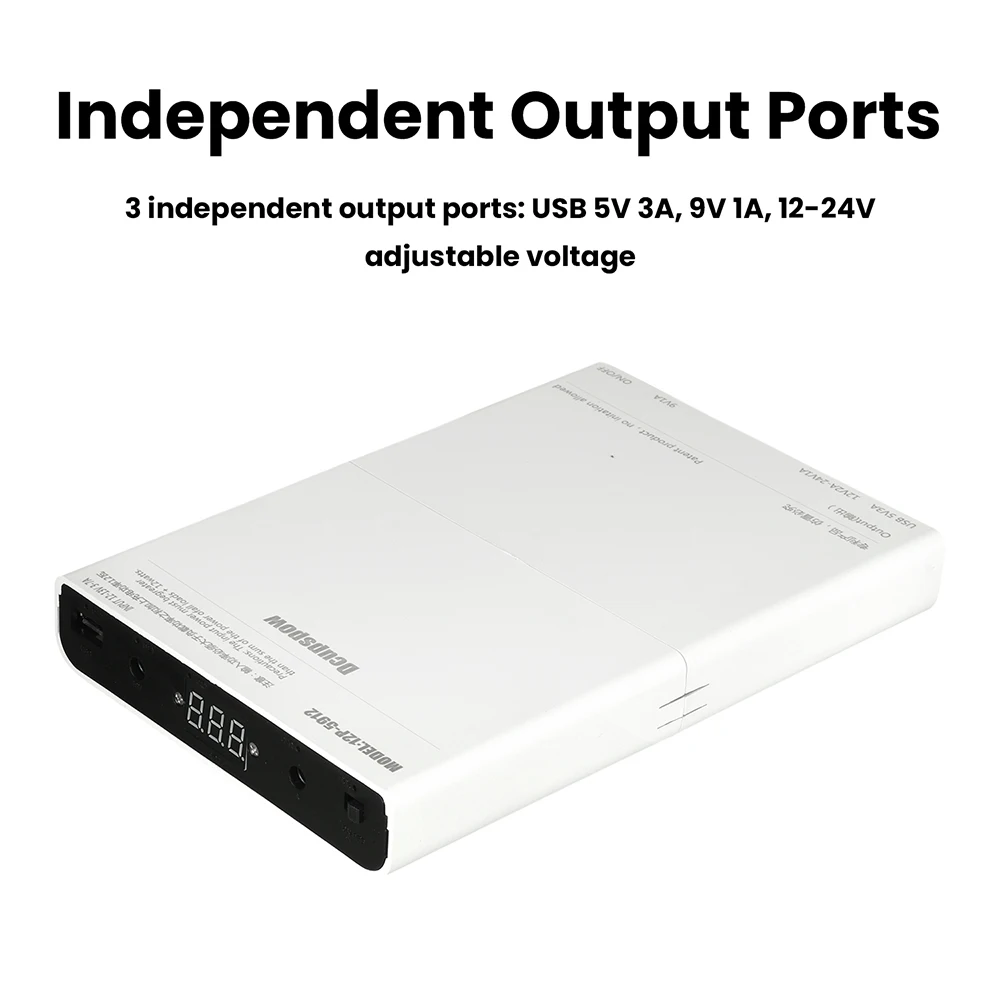 DC USV 12x18650 Batterie-Stromversorgungsbox DIY Powerbank-Kit 5V 9V 12V Ausgang Optisches Modem Router Unterbrechungsfreie Stromversorgung – Detail 2