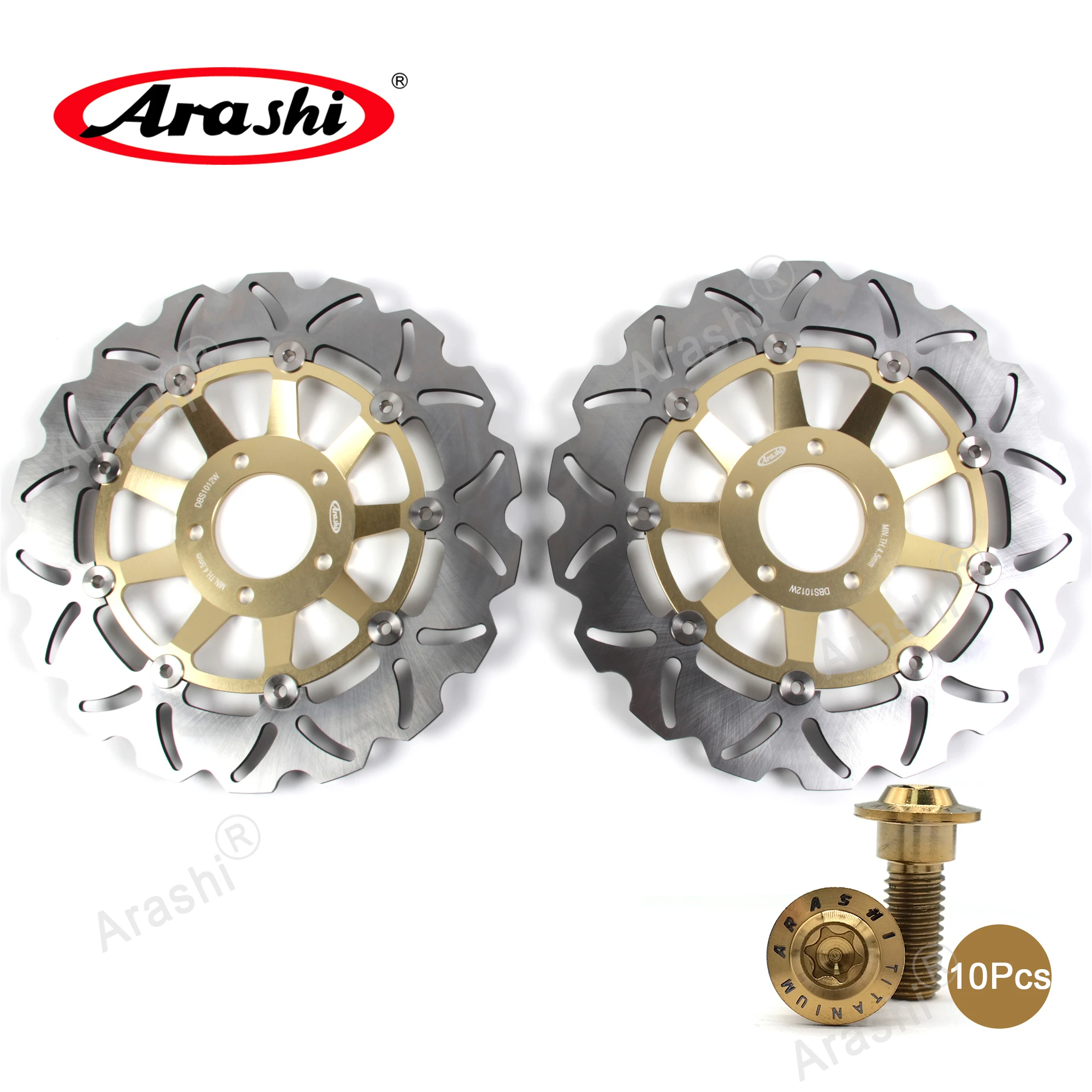 

ARASHI For SUZUKI GSX R 1100 1989 - 2000 CNC Front Brake Rotors Brake Disc GSXR 750 GSXR750 Aluminum BLACK 1989 1990 1999 1998