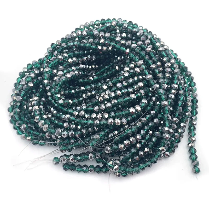 Faceted Rondelle Crystal Beads for Jewelry Making – Multipack of Various Sizes