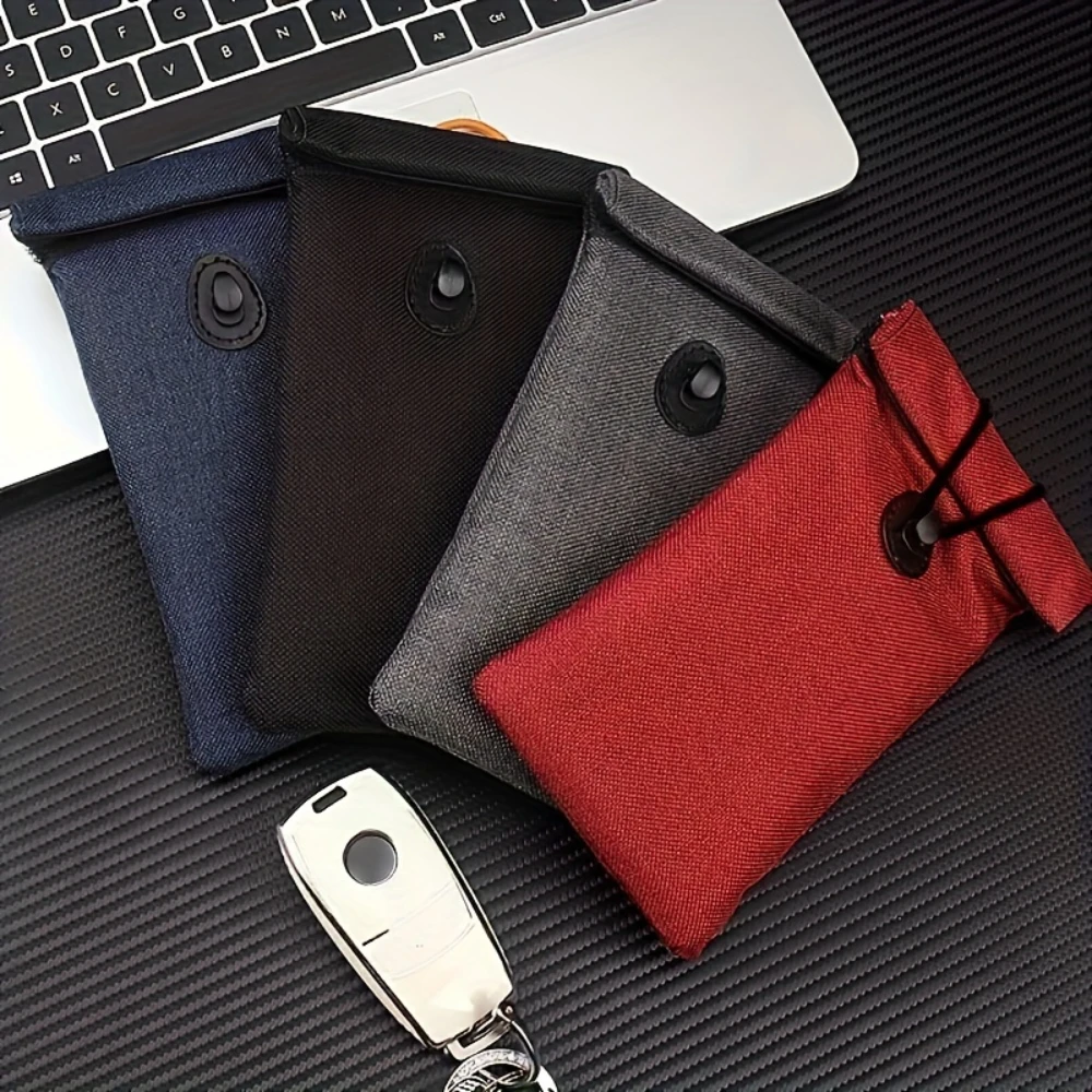 Signal Blocking Faraday Bag Mobile Phone Anti Theft Shielding RFID Car Key FOB Protection Storage Case