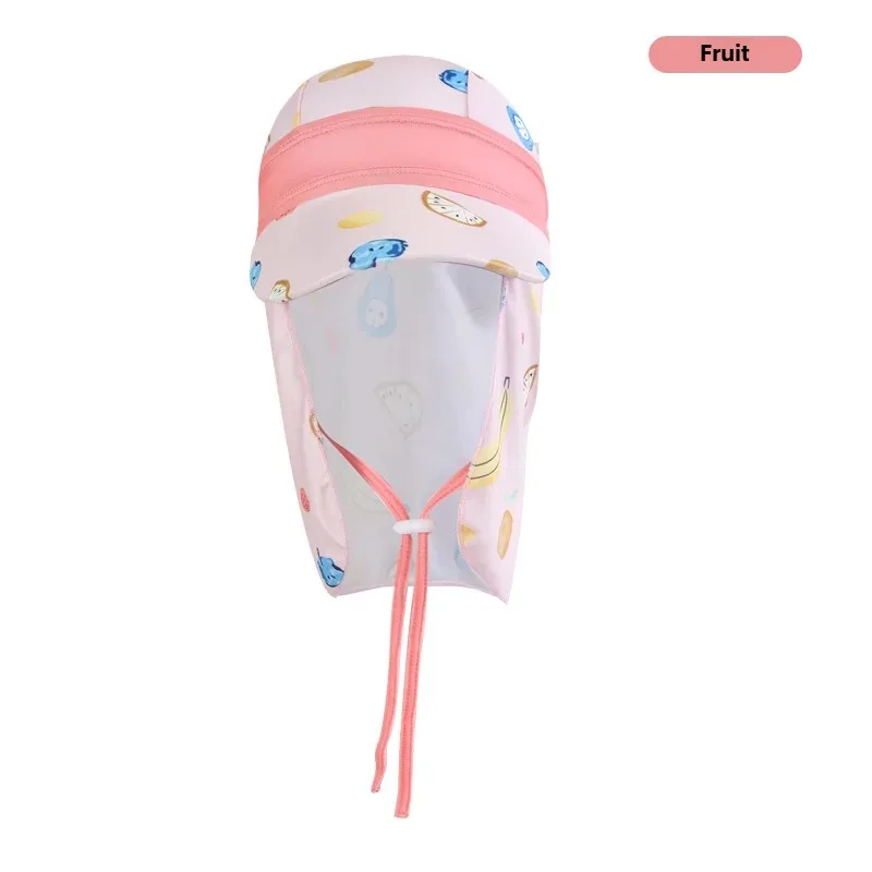 Children's Swimming Cap Outdoor Beach Sunshade Large Brim Hat Windproof Sandproof UV Protection Hat Waterproof EVA Material