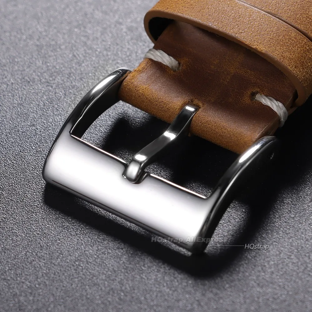 Premium Oil Wax Leather Watch Band - Classic Strap