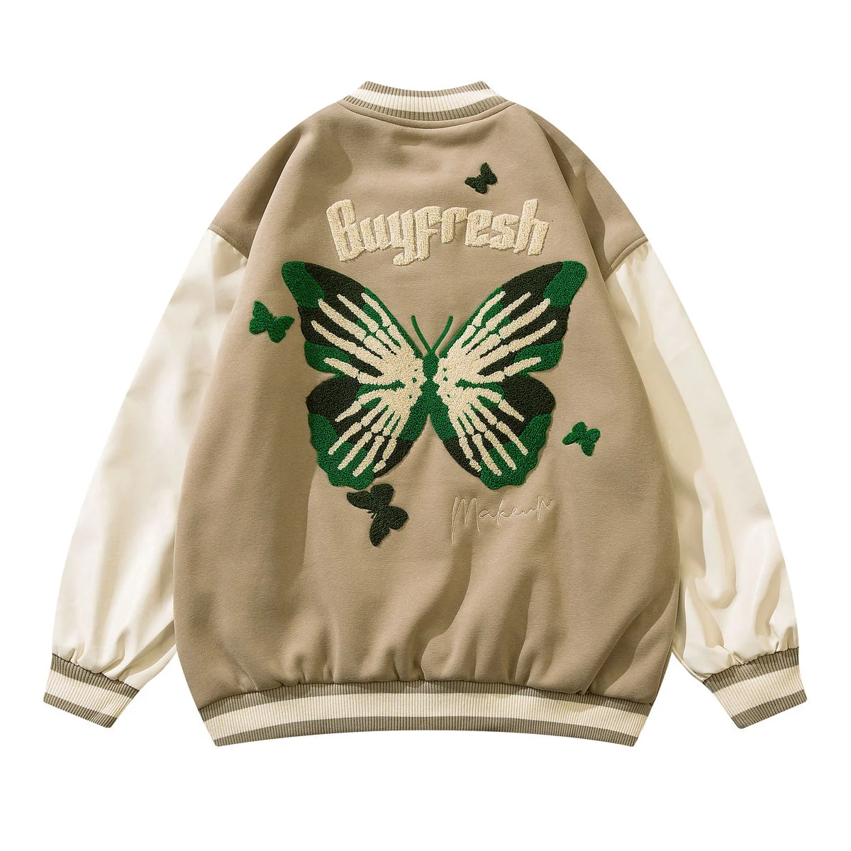 2022 Bomber Jacket Butterfly Embroidery Baseball Jacket Streetwear Flower Varsity Coat Men Short Jacket Hip Hop - AliExpress