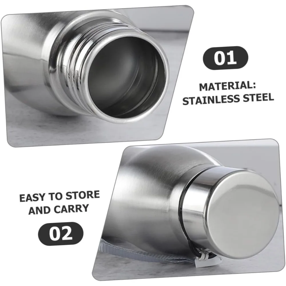 1000ml Stainless Steel Water Bottle Wide-Mouthed Metal Flask for Hiking, Camping and Sports Portable Water Bottle