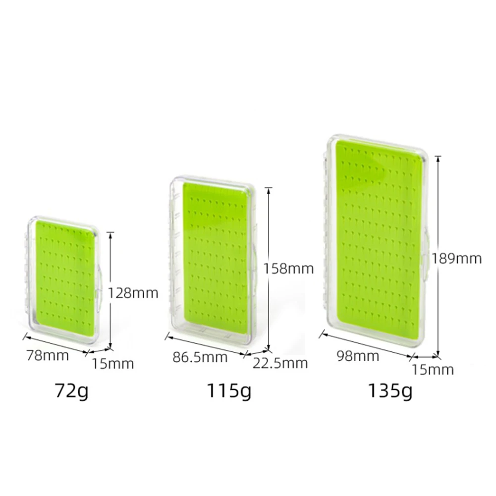 Green Fly Fishing Bait Storage Box Lure Case Transparent Flip Fishing  Tackle Box Plastic + Silicone Pesca Iscas Tackle Tools