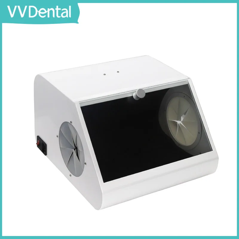 

VV Dental Dust Collector Dental Sandblasting Dust-proof Box Lapping Protector Dental Dust Collector With LED Light Dentist Tools