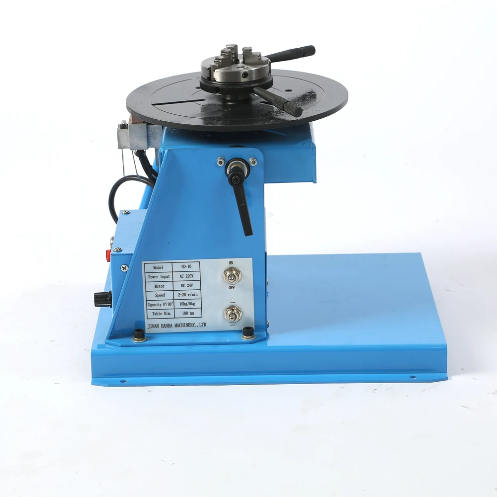 HD-10 10KG Welding Positioner Turntable Mini Rotating Table 110/220V Weld Displacement Small Rotary Work Tables With Chuck 65mm 5