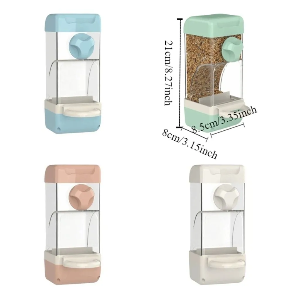Large Capacity Automatic Bird Feeder Husk Separation Anti-Splash Bird Cage Feeder Durable Anti-Spill Bird Feed Container