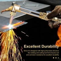Cutting Welding Torch Kit Oxygen  Acetylene Gas Portable Oxy Brazing Kit Professional Welder Tool Set With Hose Regulator Outfit 1