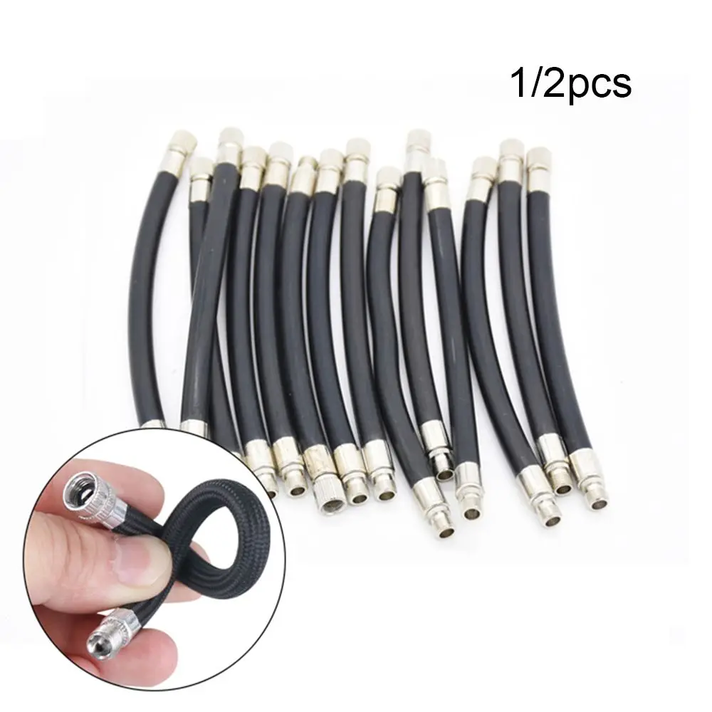 12PCSPortableBicyclePumpExtensionHoseTubePipeCordBikePumping