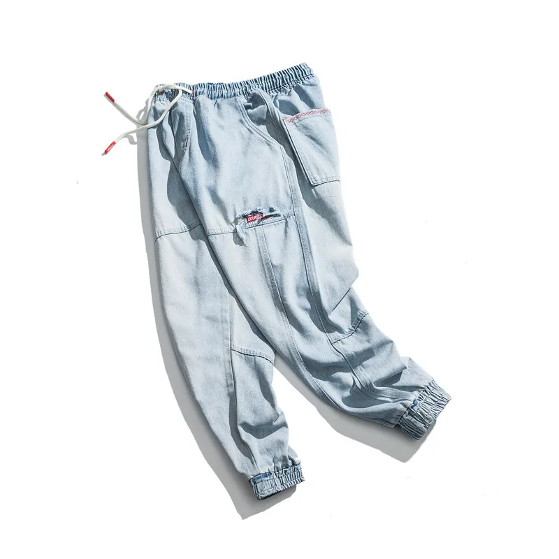 Cargo Pants Baggy 2022 Oversize 5XL Overalls Patch Drawstring Original jogger Man Harem Denim Jeans Men Loose Fit Trousers