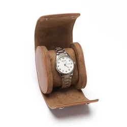 Embers Luxury Genuine Leather Watch Storage Roll - Elegant Travel Pouch and Gift Box with 1 - 3 Slots (WB21)