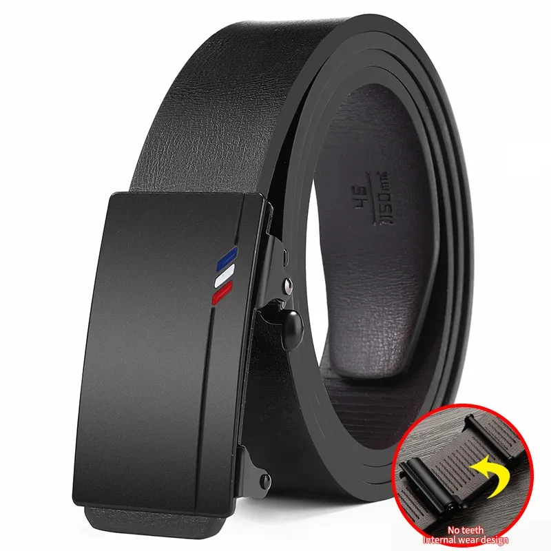 Mens belt toothless automatic buckle belt waist belt Belt MEN'S Toothless Automatic Buckle Casual Business Fashion