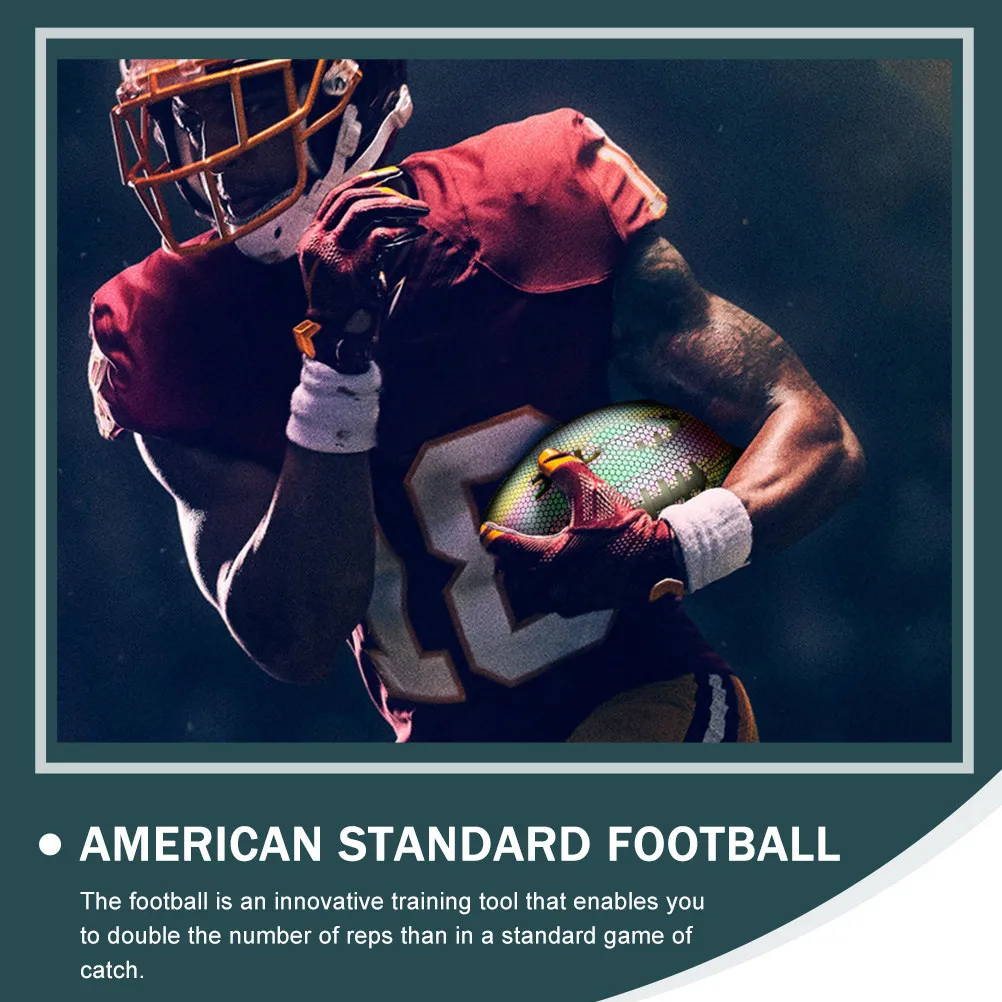 1Pcs 글로우 럭비 공 전문 훈련 운동 경쟁 액세서리 청소년 성인 경기장 학교..