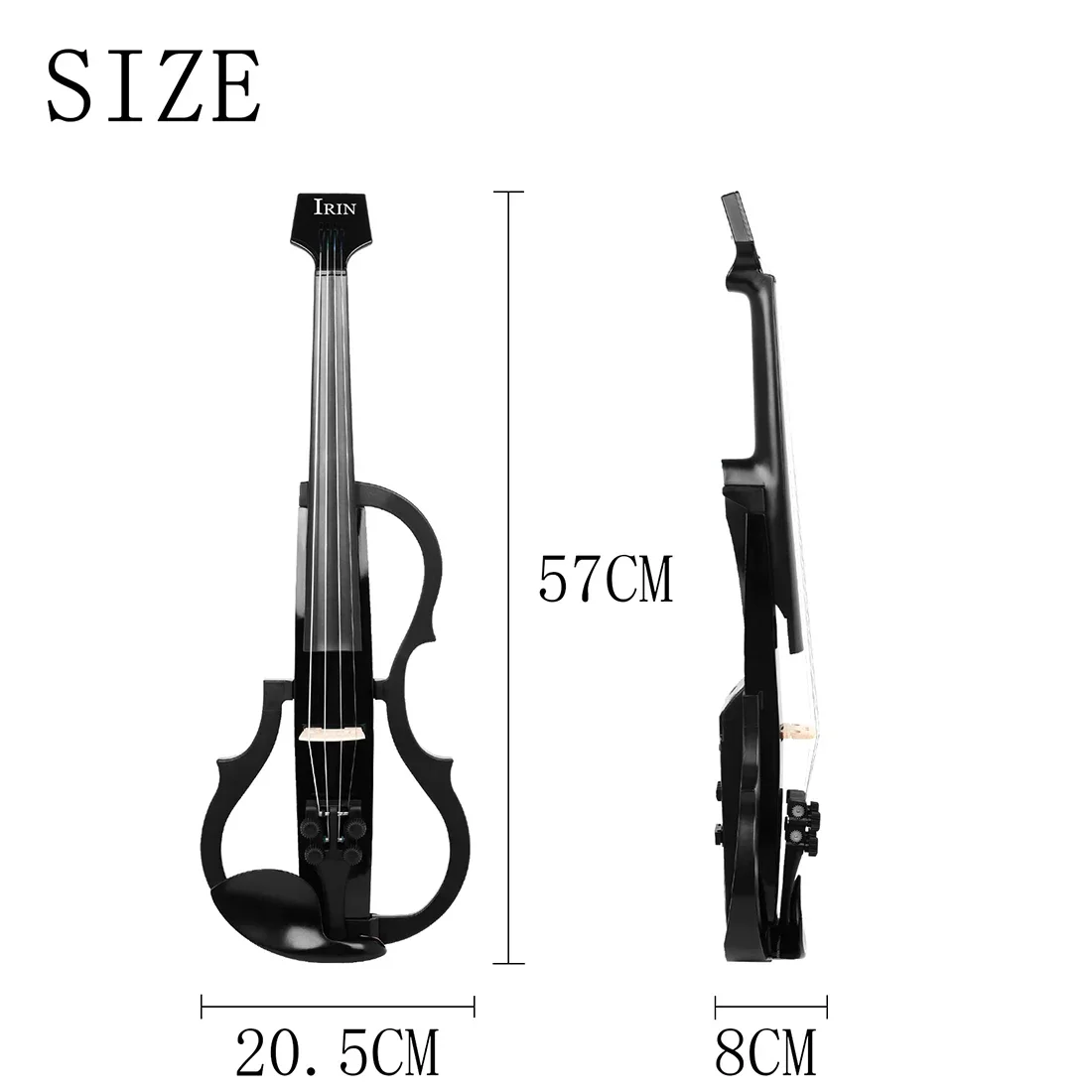 Carbon Fiber Electric Violin 4/4 Headless Fiddle Professional Electric Violin With Bow Carry Case Headphone Cable Shoulder Rest