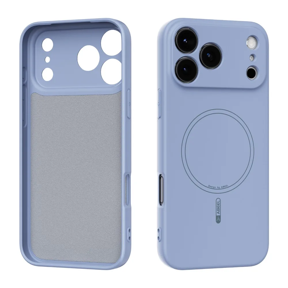 غلاف حماية سيليكون سائل مغناطيسي متوافق مع Magsafe...