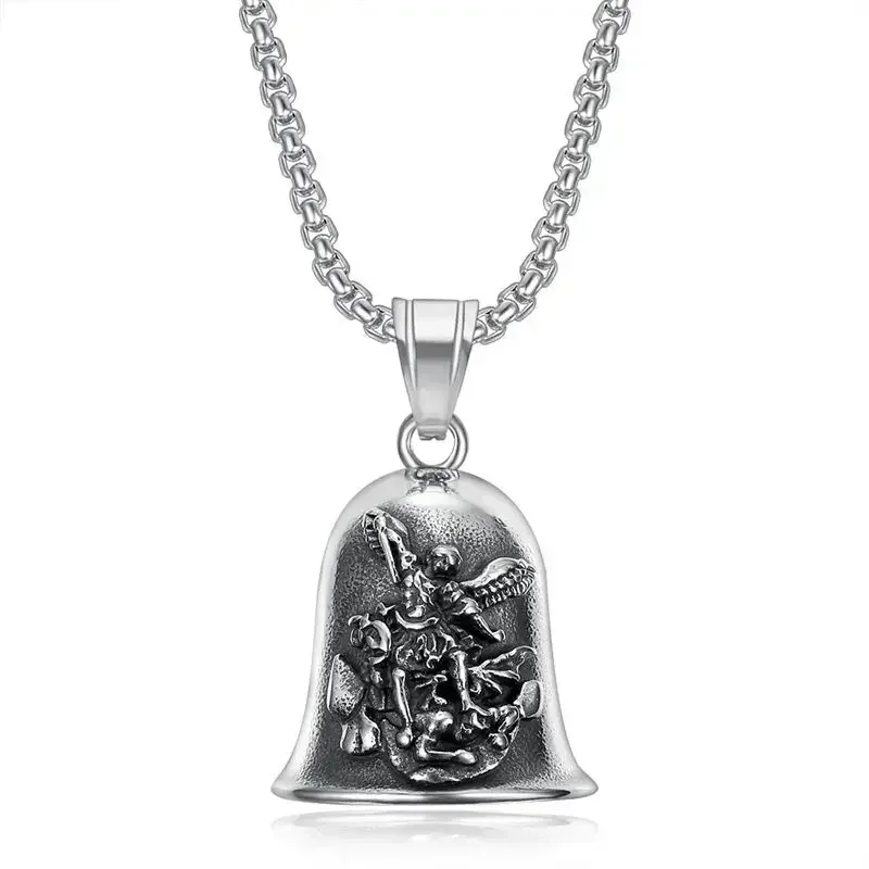 Lion King Pendant and Keychain with Uniquely Carved Bell - Retro Design