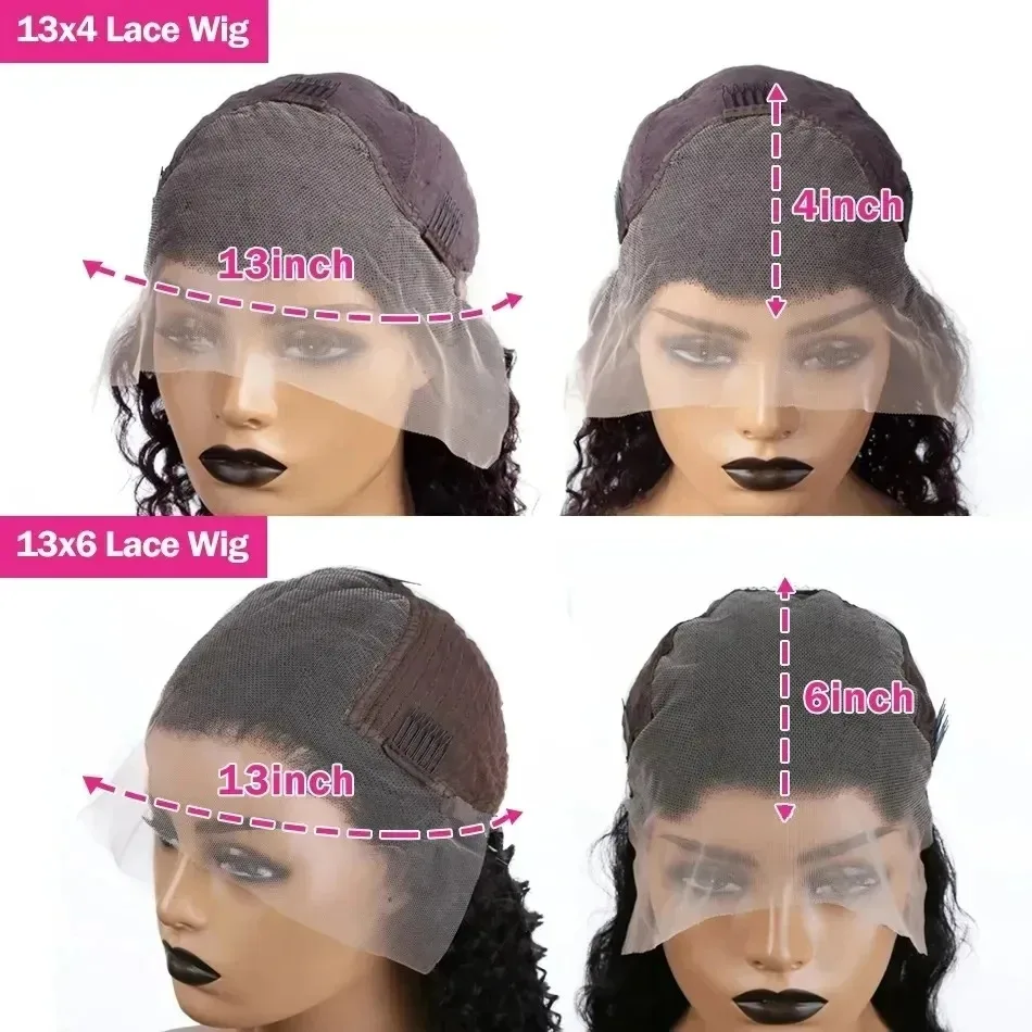 30 40 Inch Lace Front Wig 200 Density 13x6 HD Transparent Body Wave Lace Frontal Human Hair Wig PrePlucked Glueless For Women