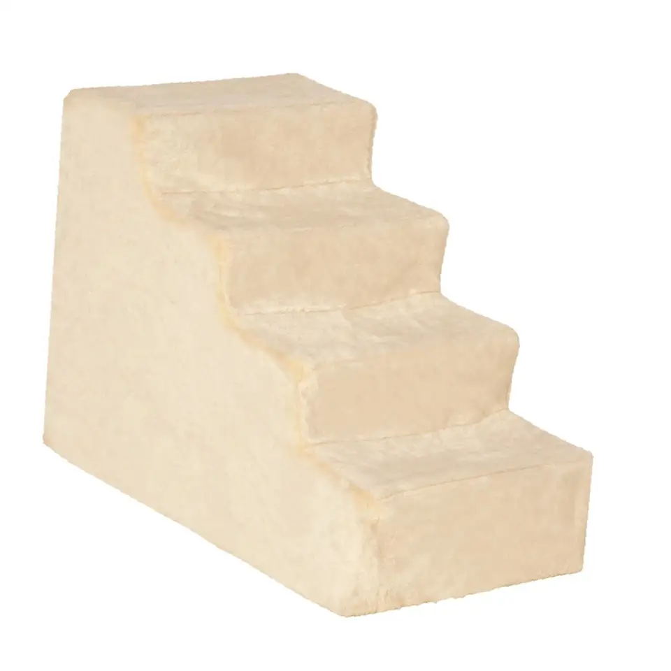 Non Slip Dog Stairs with Plush Cover for Pets