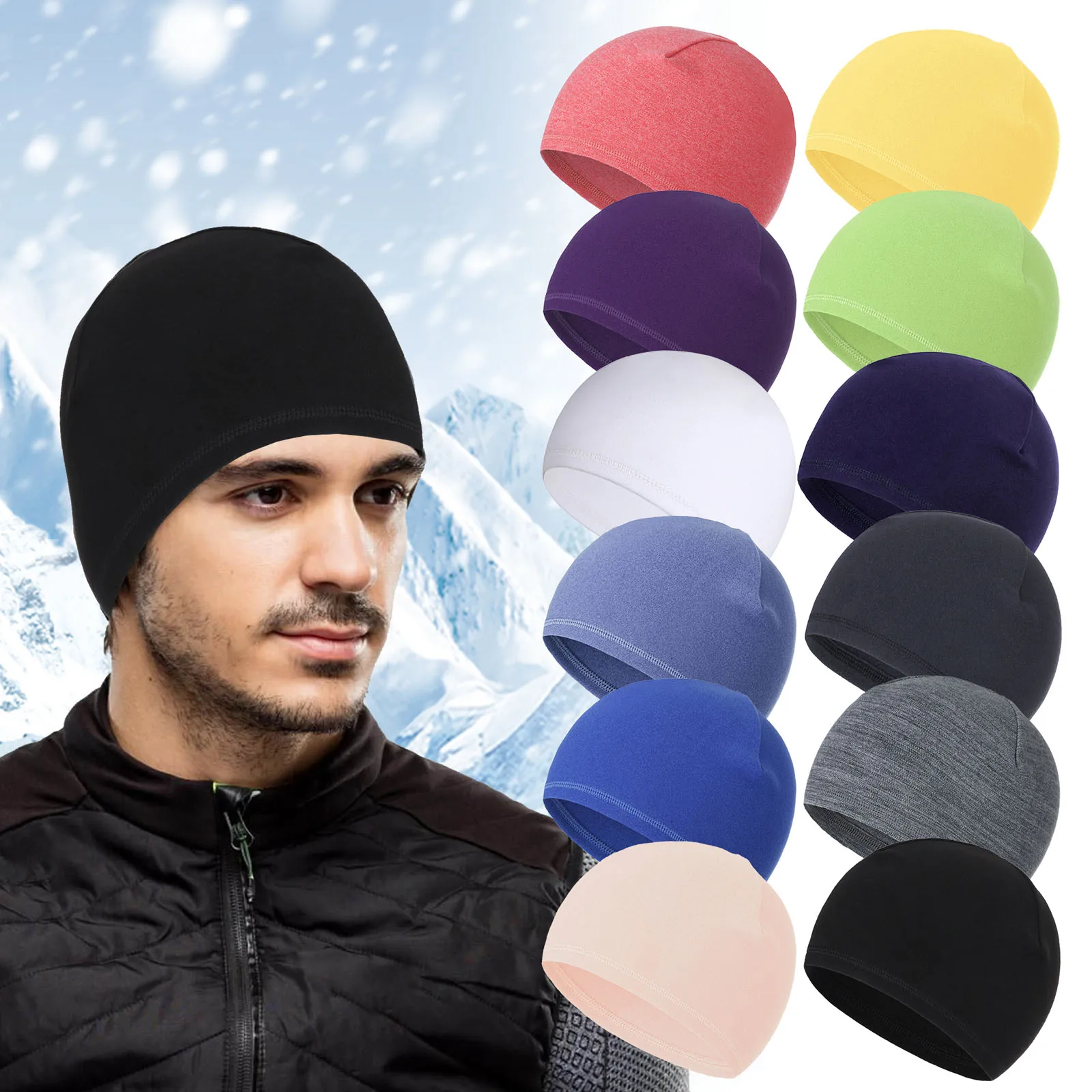 1 Pieces Helmet Liner Caps Sweat Wicking Cap Running Hats Cycling Caps