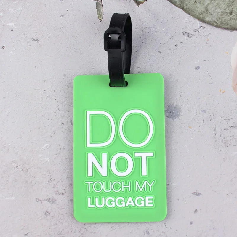 Creative Letter Do NOT Touch My Luggage Cute Travel Accessories Baggage Tags Cartoon Style Fashion Portable PVC Travel Label