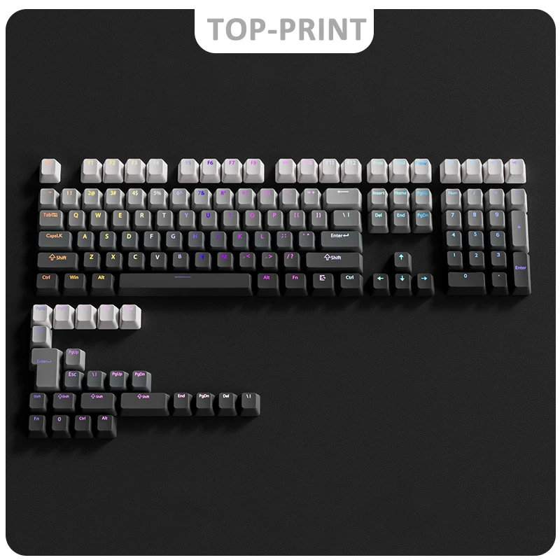 Vibrant Gradient PBT Keycaps