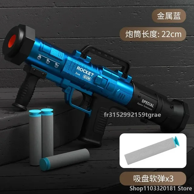 Children'S Rpg Rocket Launcher Soft Bullet Gun Toy Gun Boy Simulation Rocket Launcher Manual Loading Christmas 2025 2