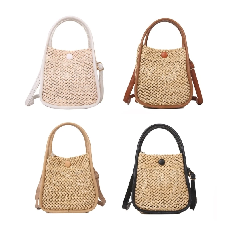 

2024 Straw Beach Bags Straw Woven Bag for Women Girl Cellphone Bag Shoulder Bags Crossbody Bag