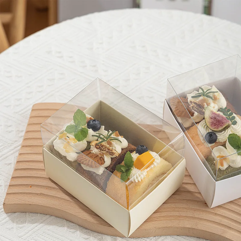 10pcs Transparent Plastic Cake Boxes for Macarons, Swiss Roll, Desserts, Candy, Jewelry... - SKU TPCB1151 - UGI Packaging