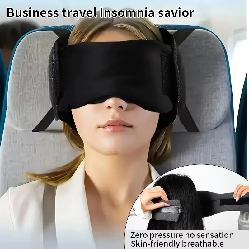 Deluxe Portable Travel Neck Pillow with Integrated Eye Mask for Enhanced Comfort
