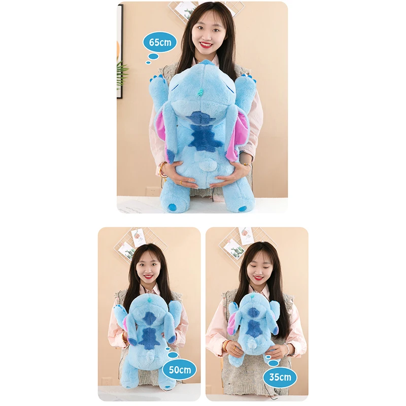 35/65cm Lilo and Stitch Disney Plush Toys Crouching Style Pixar Anime Plushie Stich Dolls Pillow Soft Stuffed Gift for Children 5