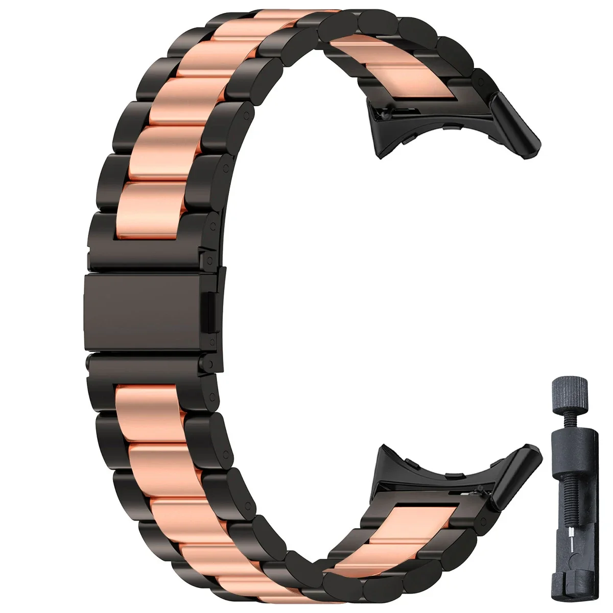 Sleek Stainless Steel Strap - Premium Replacement Bracelet Accessory, No Gaps