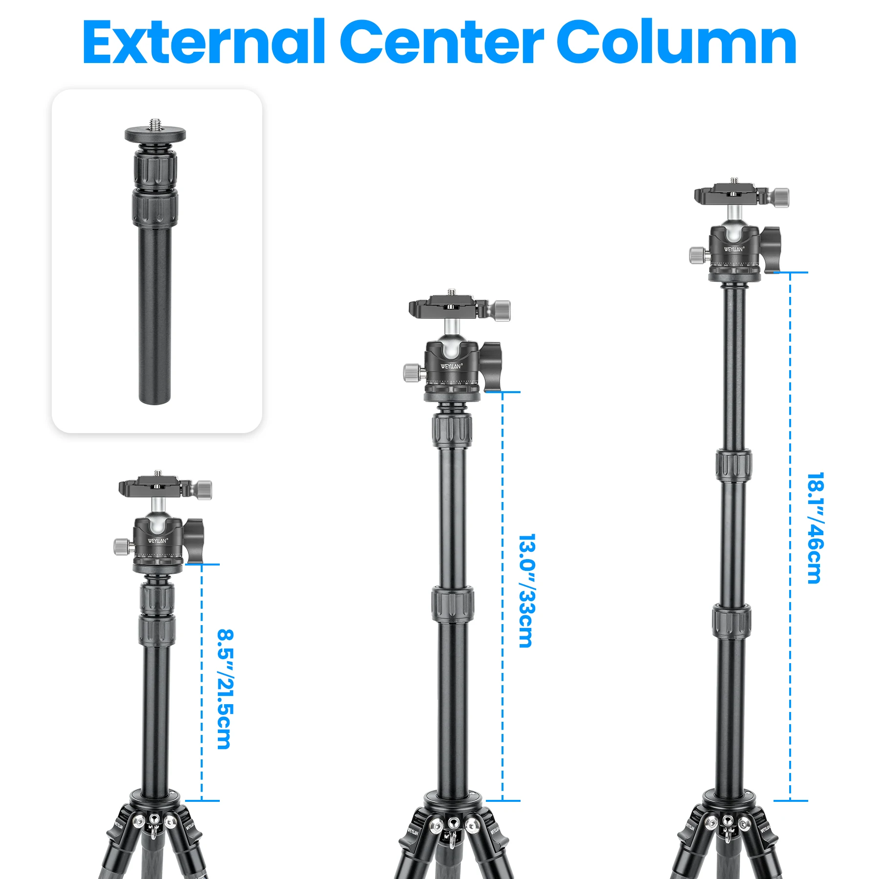 GX2 Carbon Fiber Tripod Compact Lightweight Portable Tabletop Tripods 360° Ball
