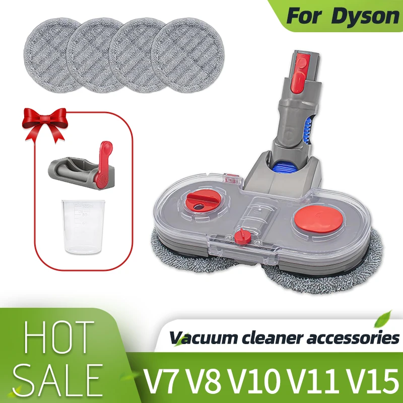 Fighter Electric Mop Head Attachment For Dyson V7 V8 V10 V11 V15 Wireless Vacuum Cleaner Wet-Dry Mop Cleaning Head Floor Brush
