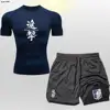 Anime Attack On 2 in 1 Male Quick Dry Sportswear Compression T-Shirt Shorts Men's Running Sports Suit MMA Rashgard Summer Beach 6