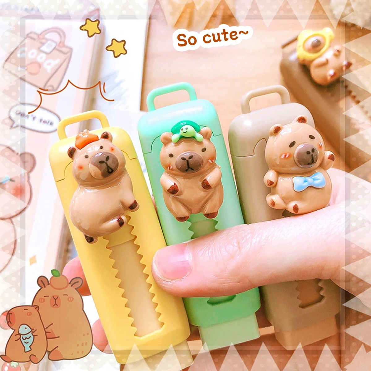 Pencil Eraser Kapibala Push-Pull Suitable for Drawing Design Office Education