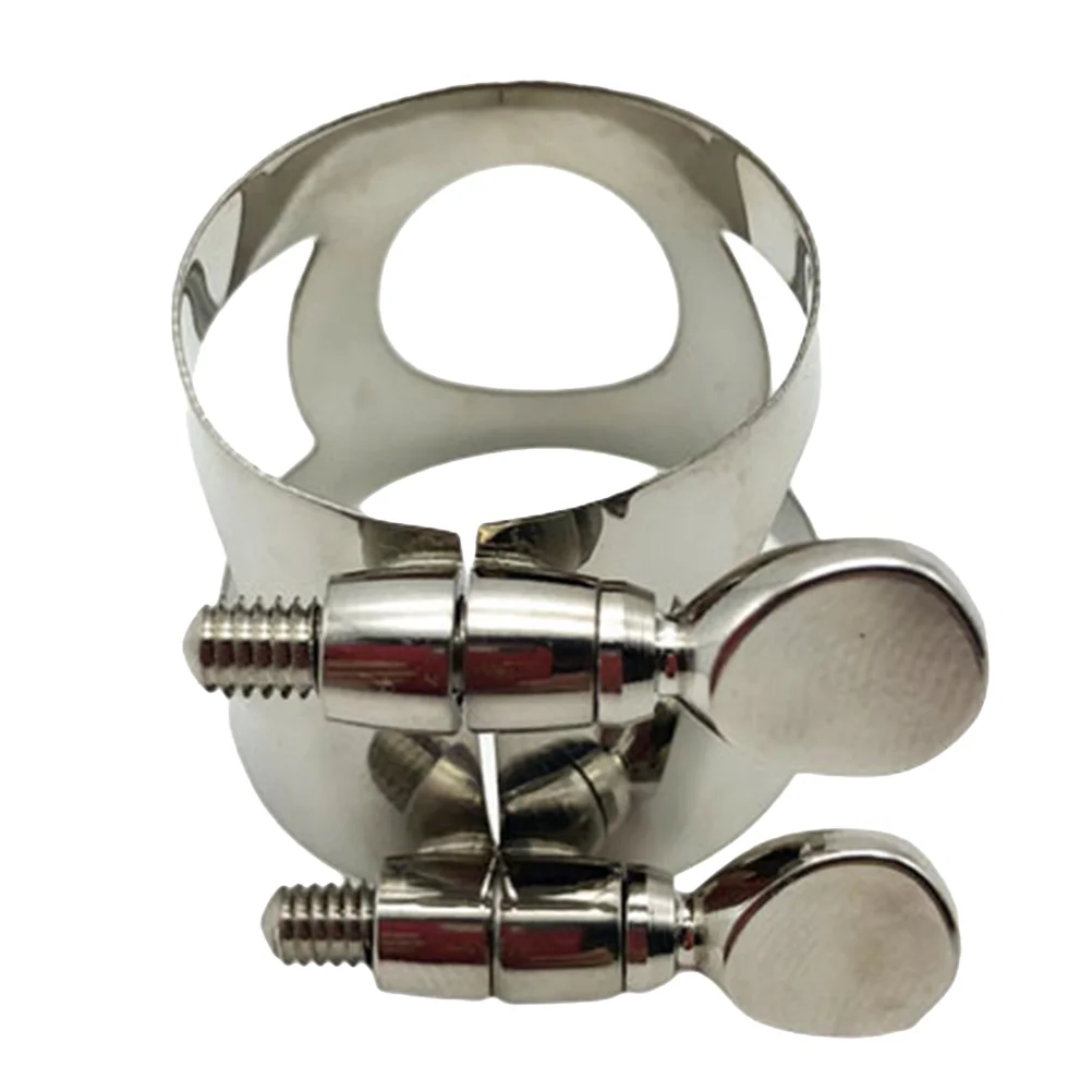 

Treble Bb Treble Bb Clarinet Ligature Nickel-plated Double Screws Adjust Ligature Clip (Silver)