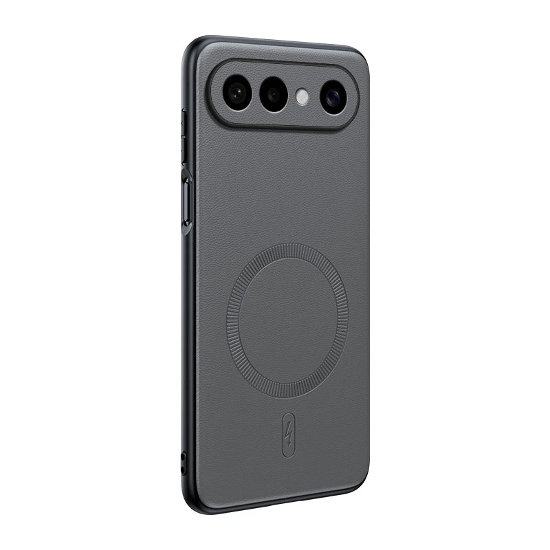 Luxury Magnetic Silicone PU Leather Shockproof Phone Case with MagSafe Compatibility