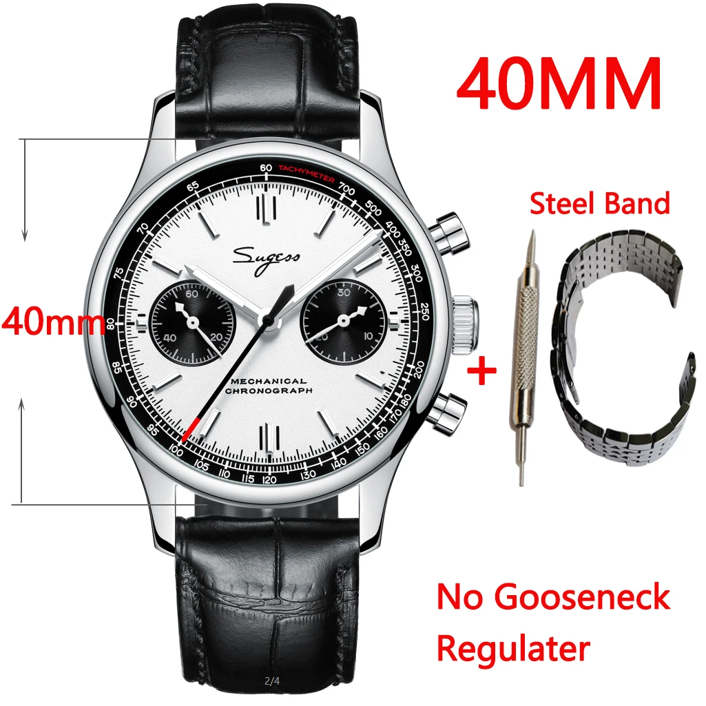 Seagull 1963 ST19 Sugess Chronograph Pilot Watch For Men Luxury Casual Mechanical Wristwatches Waterproof Sapphire Panda 