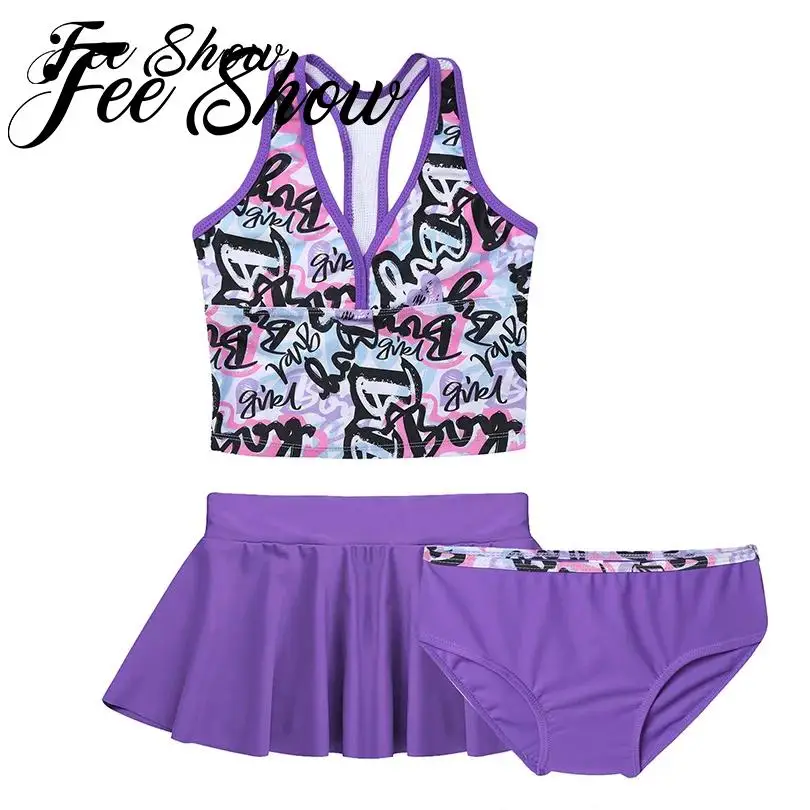 Children Swimsuit 3-14Y Toddler Baby Girls Swimsuit Quickly Dry Swimming 3 Pieces Girls Swimwear Infantil Kids Bikini Set Summer Biquini Beachwear