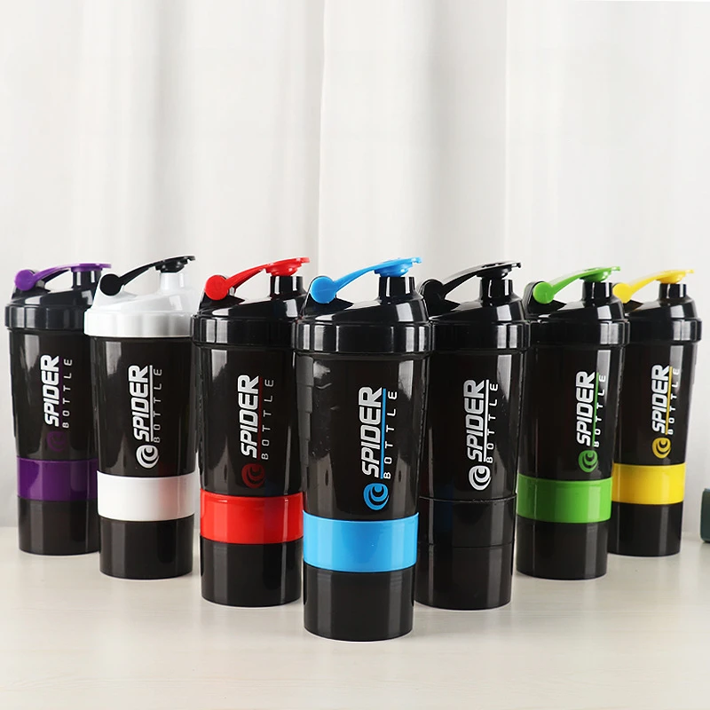 Protein Shaker Cups with Powder Storage Container Mixer Cup Gym Sport